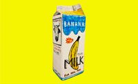 BANANA MILK, ceramic milk carton, 24 x 9,5 x 7 cm